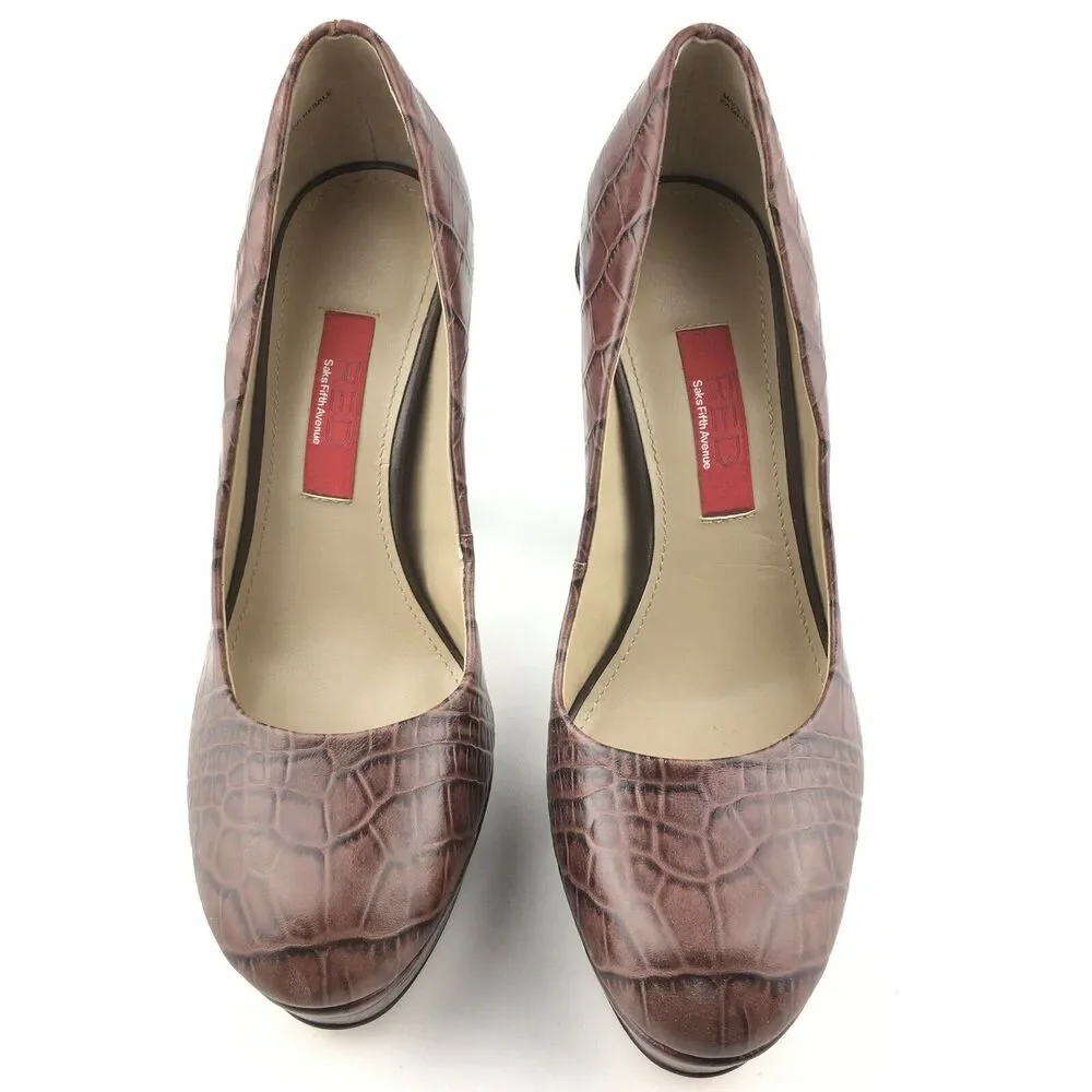 Red Saks Fifth Avenue Platform Shoes